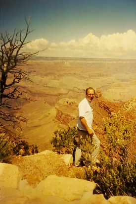 Dad on the edge of the Grand Canyon 1990