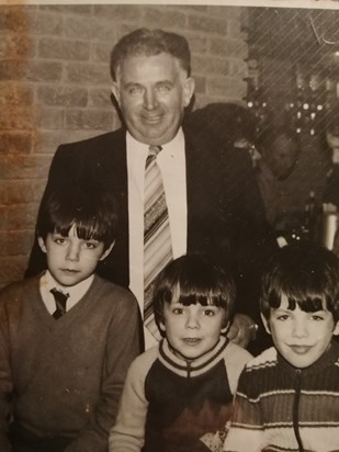 Dad with his 3 son's in a pub in Swinford, Ireland 