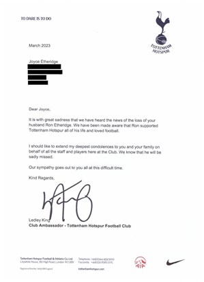 Tottenham Letter