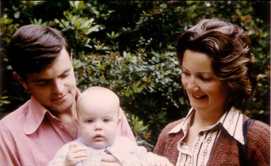 Julian, Margaret & baby Simon - 1978
