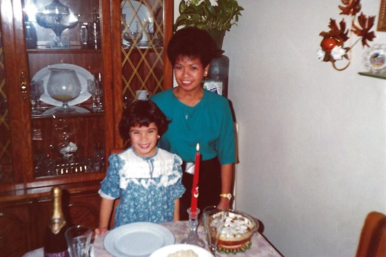 Auntie Baby and Donna at Thanksgiving 1988