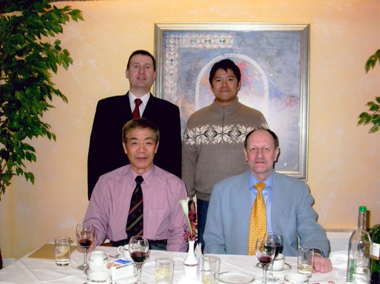 Sensei Randall and Tony having dinner with Sensei Kanazawa