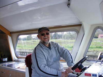 The expert captain of his boat