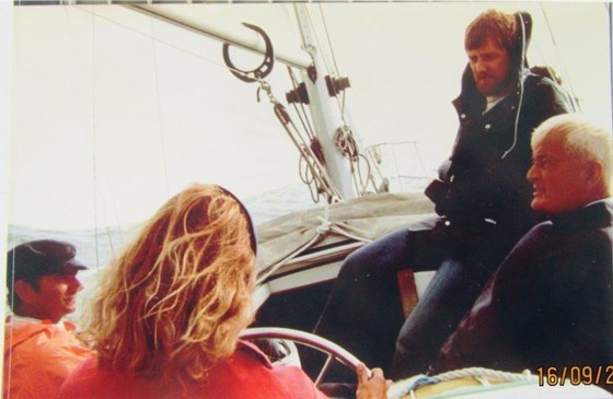 Sailing in yacht Diana in the Solent, with John Coste and family