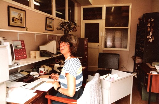 Hard at work in the mid eighties.