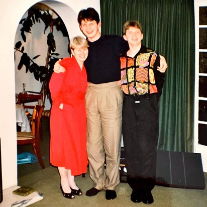 Mum with Matthew & John 1995