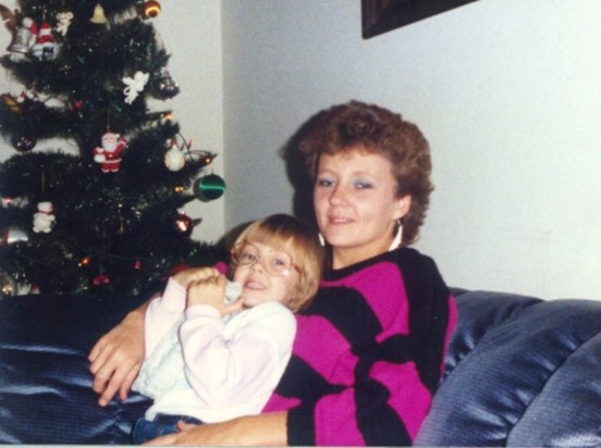 Nikki and Mom Xmas 1984