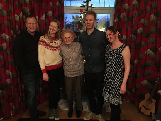 With Grandchildren - Jon, Sarah, Nick and Abbey