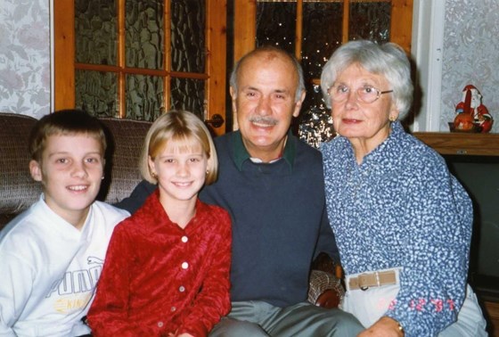 Granny & Grandad with Adam and Rachel - early 1990s