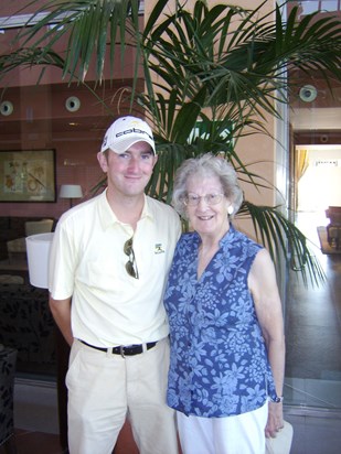 With golfer grandson, Robert