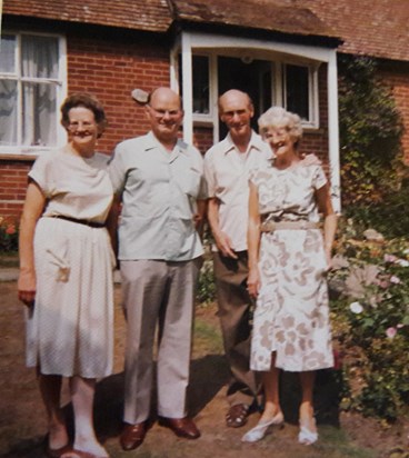 Lorna and Peter with her sister Ann and husband Robin in Canterbury