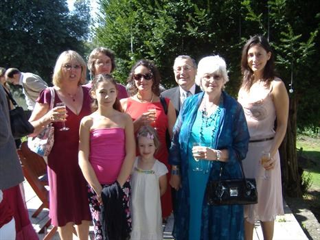 The whole family together at Paul & Marion's wedding, Sept 06