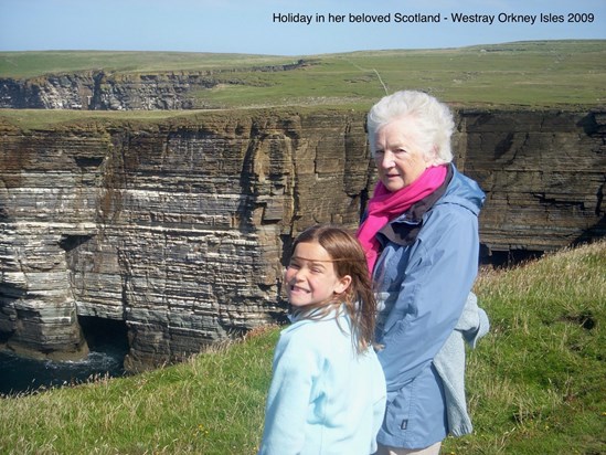 Holiday in her beloved Scotland   Westray Orkney Isles 2009