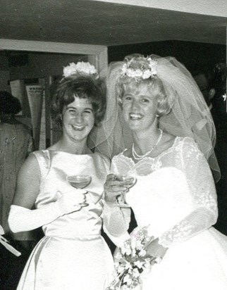 Jane, at Fiz & Trevor's wedding 1964