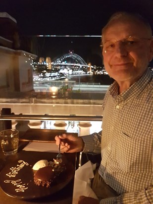 6B3E5F7D 3912 4948 A5FB AAC6252679CA 70th birthday celebrations overlooking Sydney Harnour bridge 