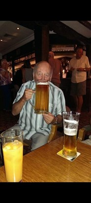 Dad raising a glass on his Birthday ❤