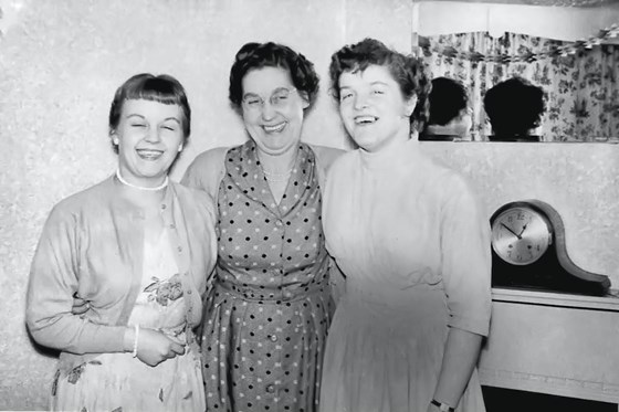 Mum, Mag and Nan at home in Brockley 