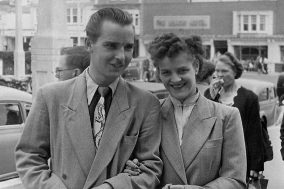 Mum and Dad, a very smart dressed couple