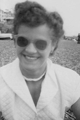 Mum, Brighton beach, love the glasses 