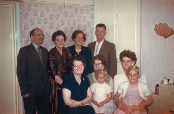 1960, with her Callow/Thompson Aunts and Uncles.