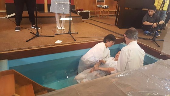 My baptism on 7th May 2017 - co-officiated by Philip 