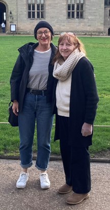 Tracy with Kelly at Warwick Castle