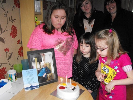 Blowing out a Birthday candle for Grandad 05.01.2013 x