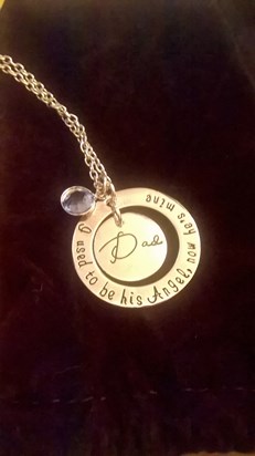 dad, i used to be his angel, now he's mine. necklace bought in memory of my dad x