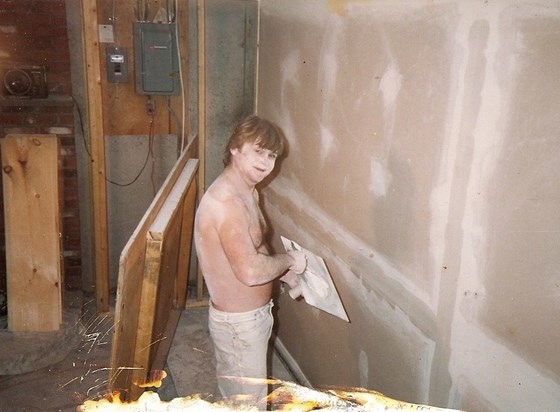 Finishing Steve Snow basement abt 1984
