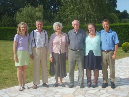 Marjorie and Bernard with the Patry family in France