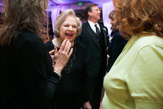 Gloria hitting the dance floor at Anne's wedding 2013