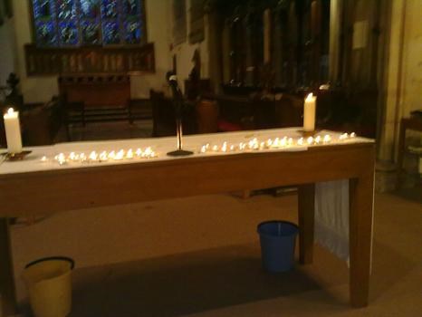 Candles lit in memory of Samuel and all those lost so far in 2010 xxx