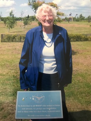 Jeanne by WAAF Memorial at National Memorial Arboretum 2008