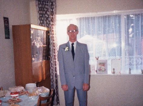 My Dad George all dressed up for mine and Johns wedding in 1987