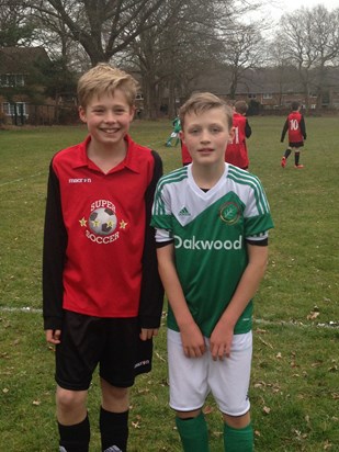 Best mate (playing on opposite sides in school teams)