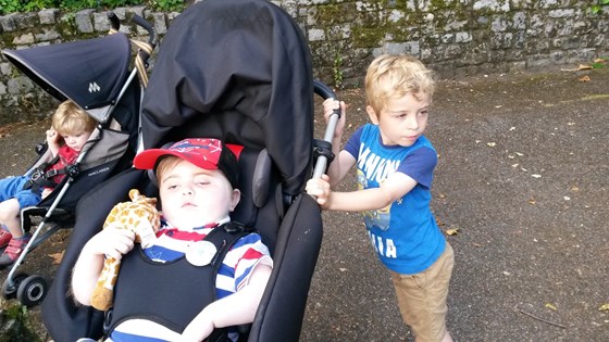 Park walk with Hayden & Louie. Really lovely outing and fed the ducks too :-)