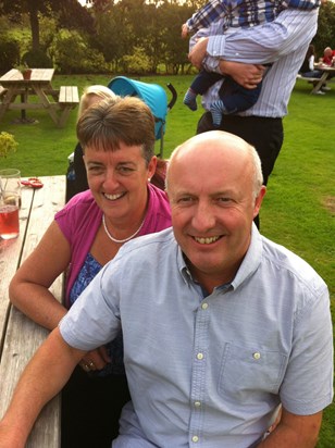 James and Jayne always smiling and having fun at family gatherings 