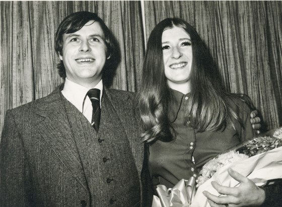 Irene and Roger on their wedding day, December 1971.