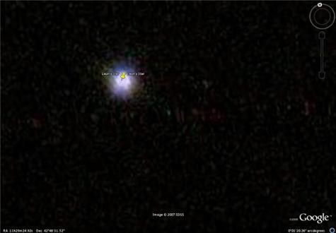 Picture of Leons star from google earth xx 
