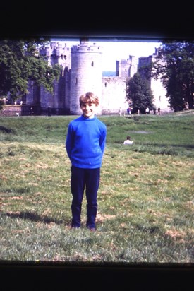 A much younger Ken at Bodiam Castle