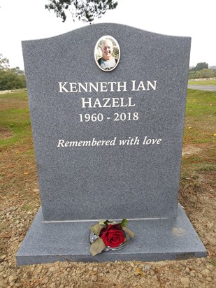 A fitting memorial to Ken in a lovely spot in Bexhill Cemetery (section HB).