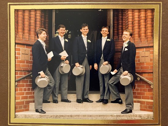 A wonderful friend and Usher, Tony , for Angela and Michael’s wedding August 1991 
