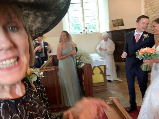 Mum's selfie at Henry's wedding