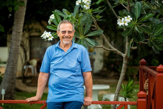 Derek in Thailand, April 2018 (his 70th birthday)