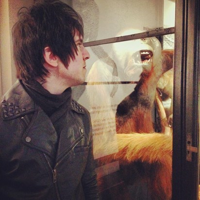 He loves them monkeys.
