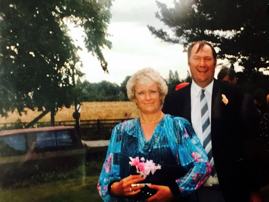 This is Val & Gerry at Jenny's Wedding in Warrington around 1989