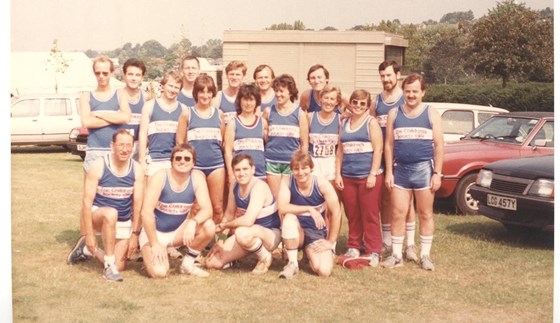 St Pauls PTA Running Team 1985 with Bill