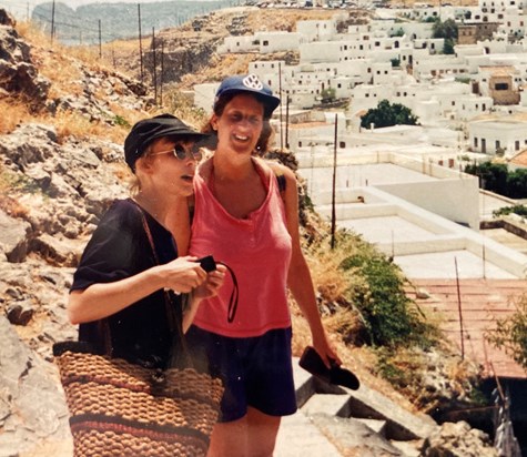 Lindos. Pats beat me to the top of the hill despite the heat! Good memories 😎