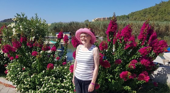 Paula enjoying the flora in Turkey, August 2023