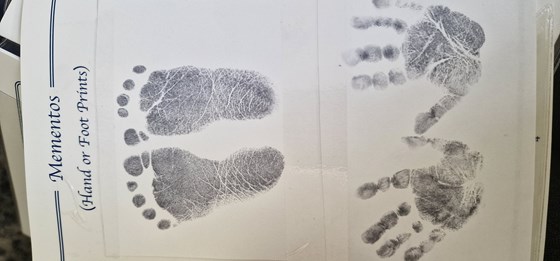 Jaidns hand & foot prints 